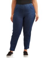 Just My Size Women's Plus Size Pull On Pants with Pockets, 30" Inseam for Regular, 2-Pack, Sizes 1X-4X - Image 2
