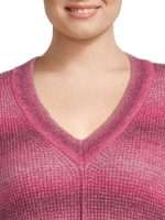 Terra & Sky Women's Plus Size V-Neck Sweater, Sizes 0X-4X - Image 4
